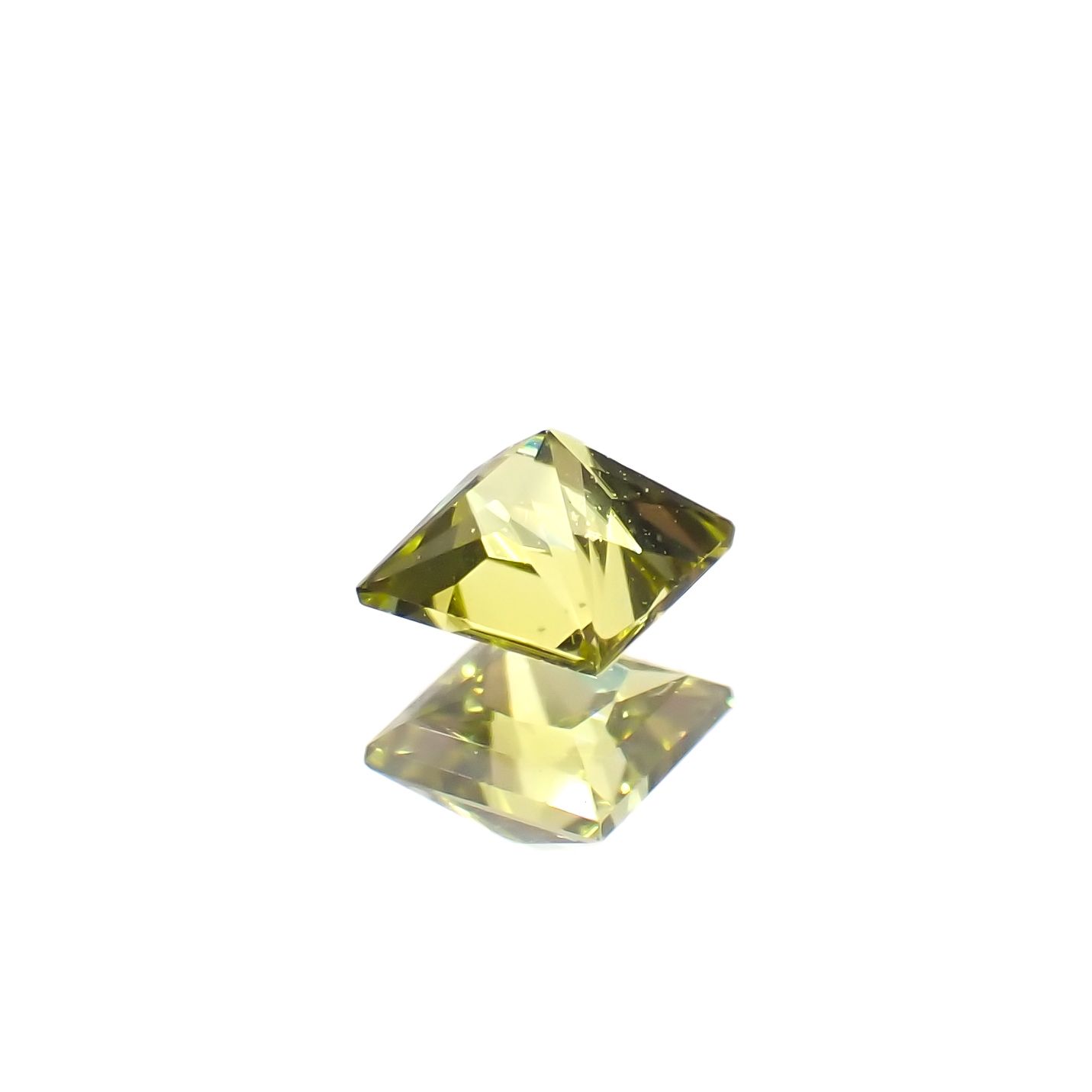 ◇プリンセスカット◇カナリートルマリン ザンビア・カナリー鉱山産 0.15ct[230823149]2.9x2.9mm前後