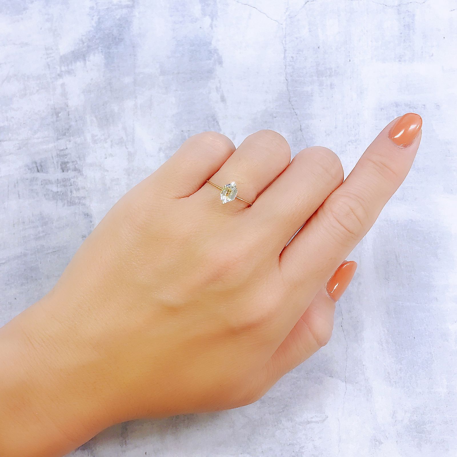 ◇カスタムカット◇オイルインクォーツ パキスタン産 0.86ct[221018545]7.9x5mm前後