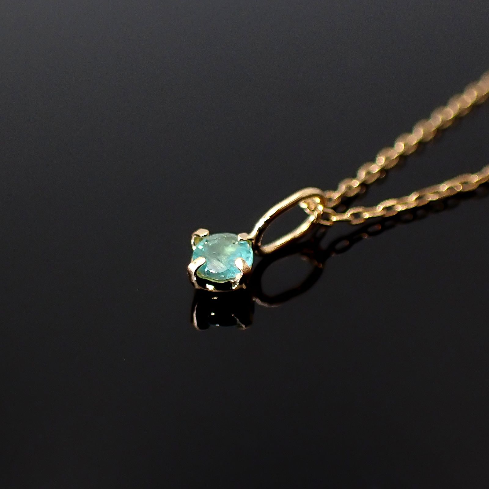 ◇K18 Petitデザイン限定品◇一粒石ジュエリー | グランディディエライト 3mm [チャーム/ペンダントトップ※チェーン別売り]