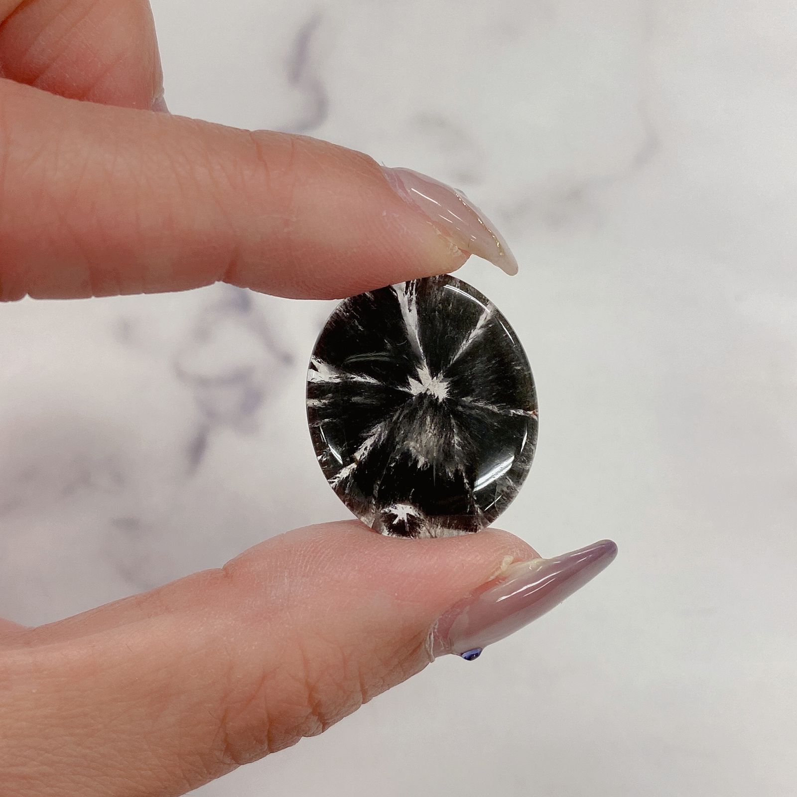 トラピッチェクォーツ ブラジル・ミナスジェライス産(偏光板2枚付き) 14.00ct[20063234]24.1×20.2mm前後