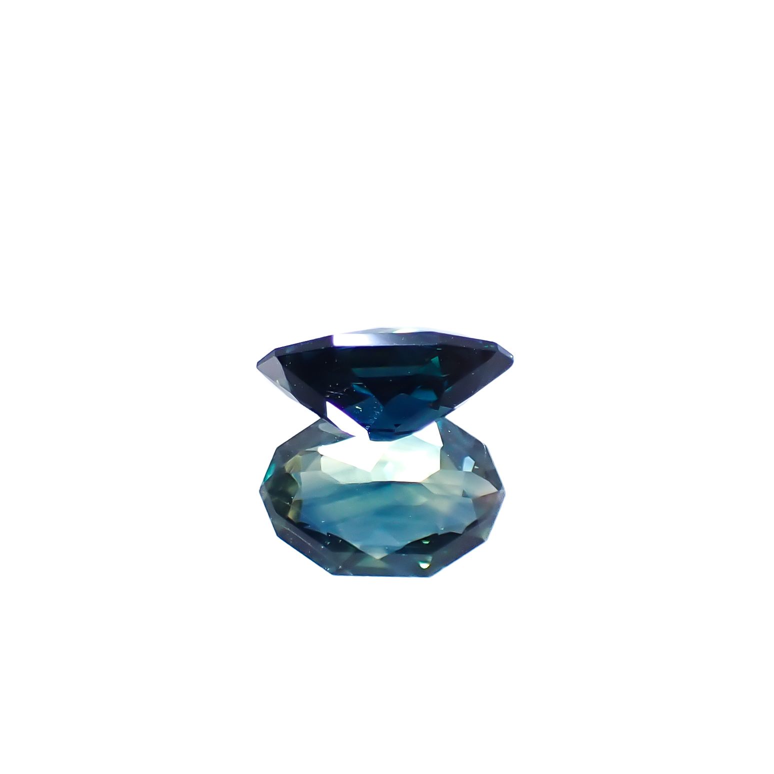 ◇カスタムカット◇バイカラーサファイア オーストラリア産 1.36ct [250229830]8.6x5.8mm前後