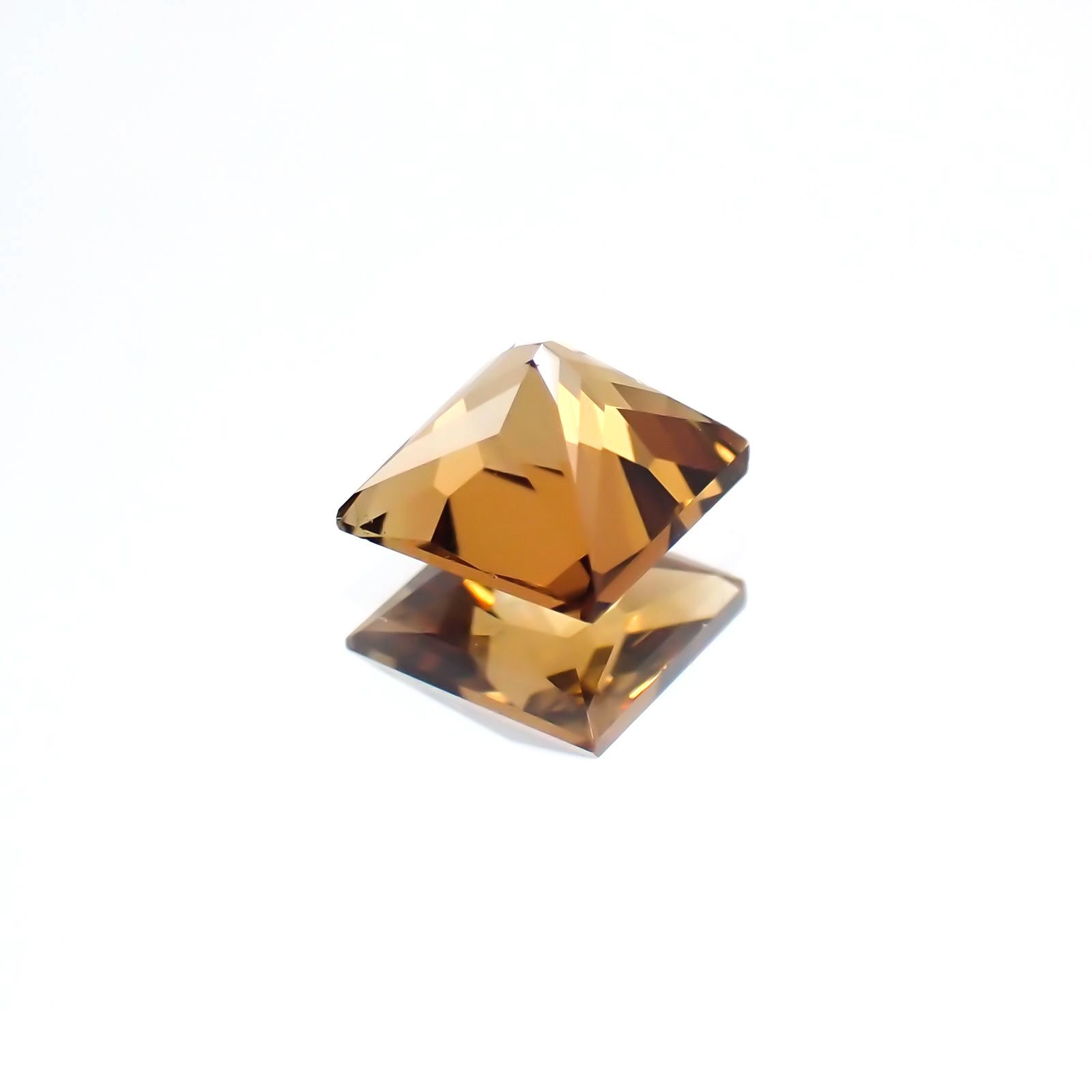 ◇プリンセスカット◇オレンジトルマリン(宝石名トルマリン)ブラジル産 0.70ct 識別済[231225190]4.9x4.9mm前後