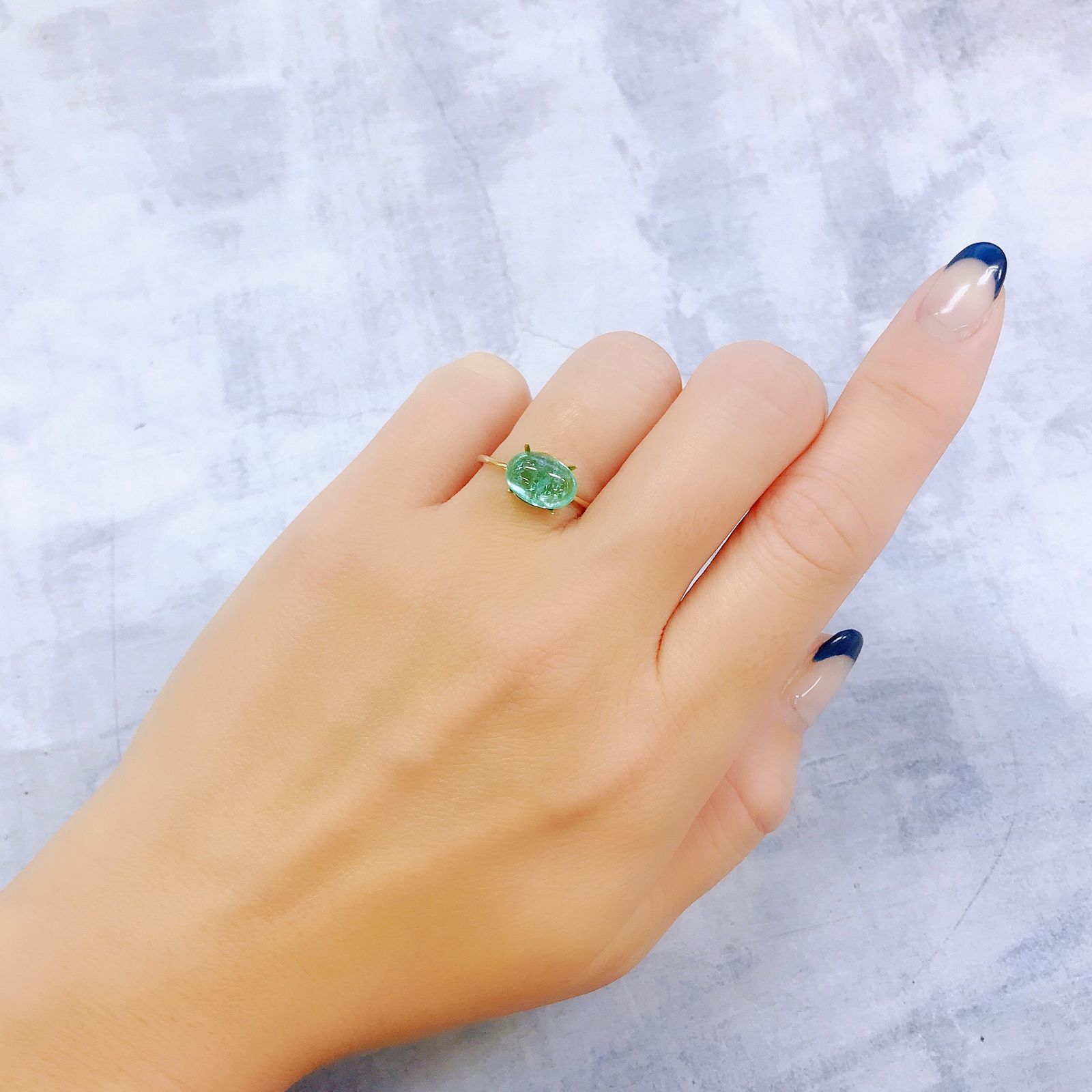パライバトルマリン(宝石名トルマリン/別名パライバ・トルマリン)ブラジル・キントス鉱山産 2.470ct ソ付(宝貴協)[221018761]10.1x6.9mm前後