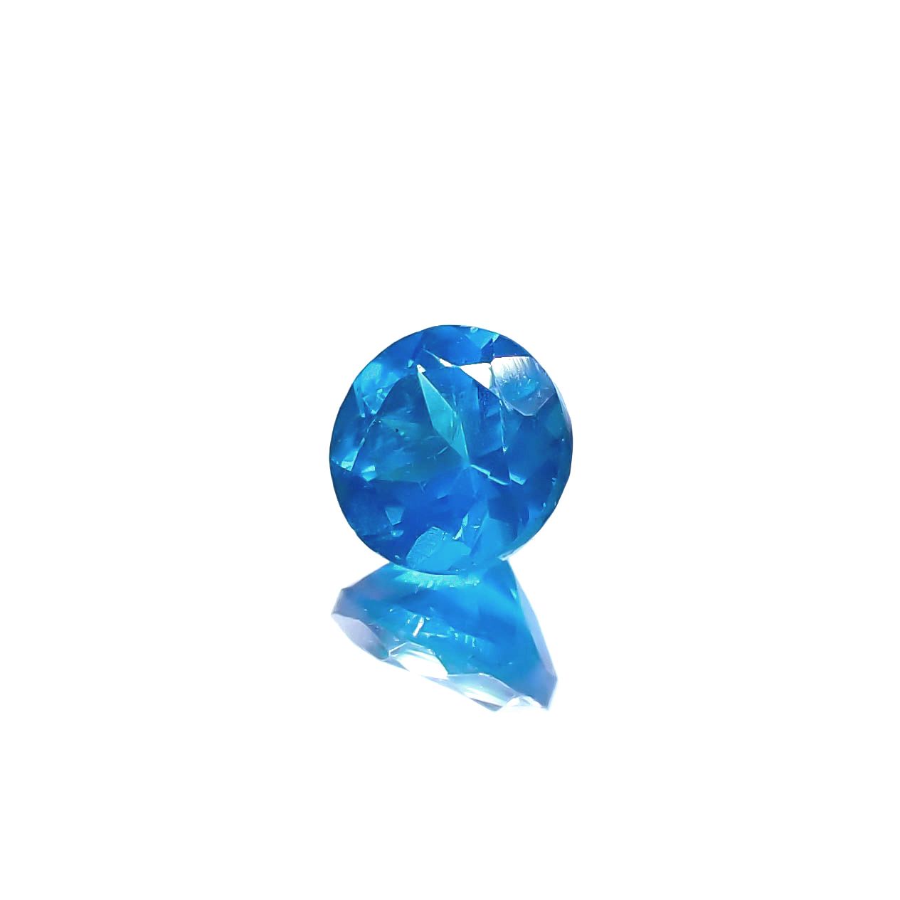 ネオンブルーアパタイト マダガスカル産 0.55ct[231224996]4.9x4.8mm前後