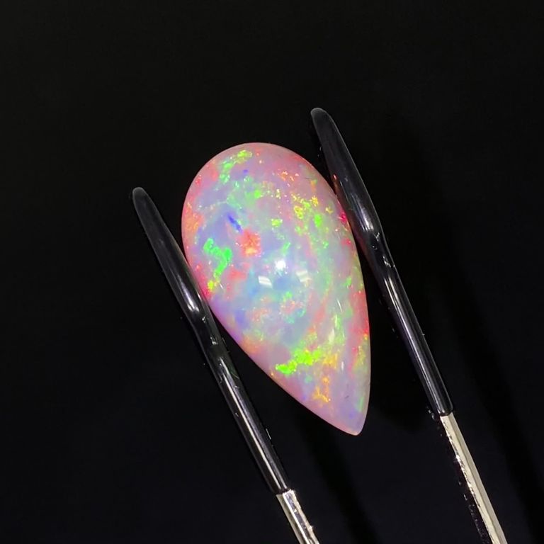 ブラックオパール(宝石名オパール/加熱処理)エチオピア産 13.06ct 識別 