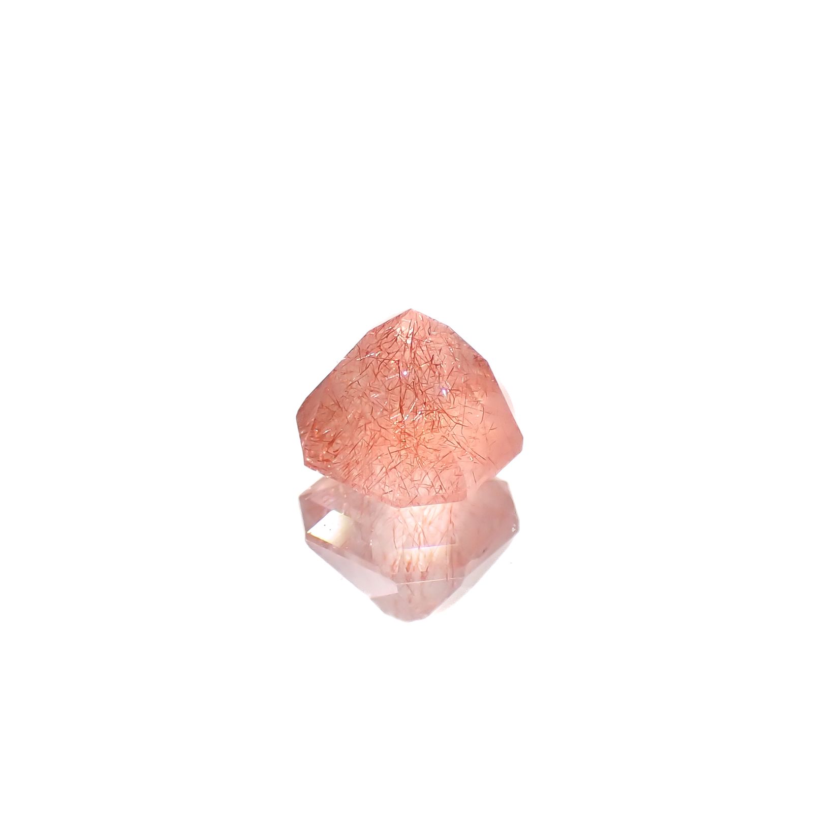 ◇オクタゴンカット◇ストロベリークォーツ カザフスタン産 0.64ct[240628292]5x4.8mm前後