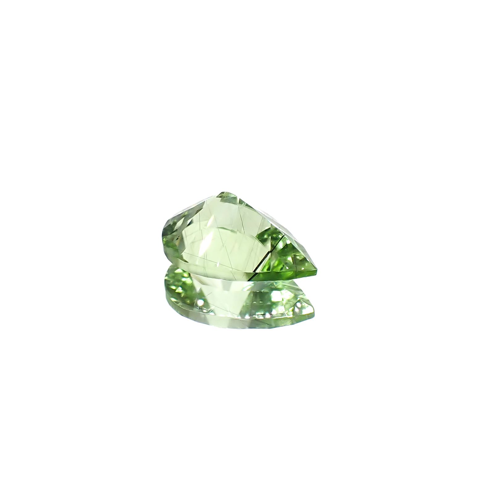 ◇コンケーブカット◇ルドウィジャイトインペリドット パキスタン産 1.95ct[240628419]10x6.9mm前後