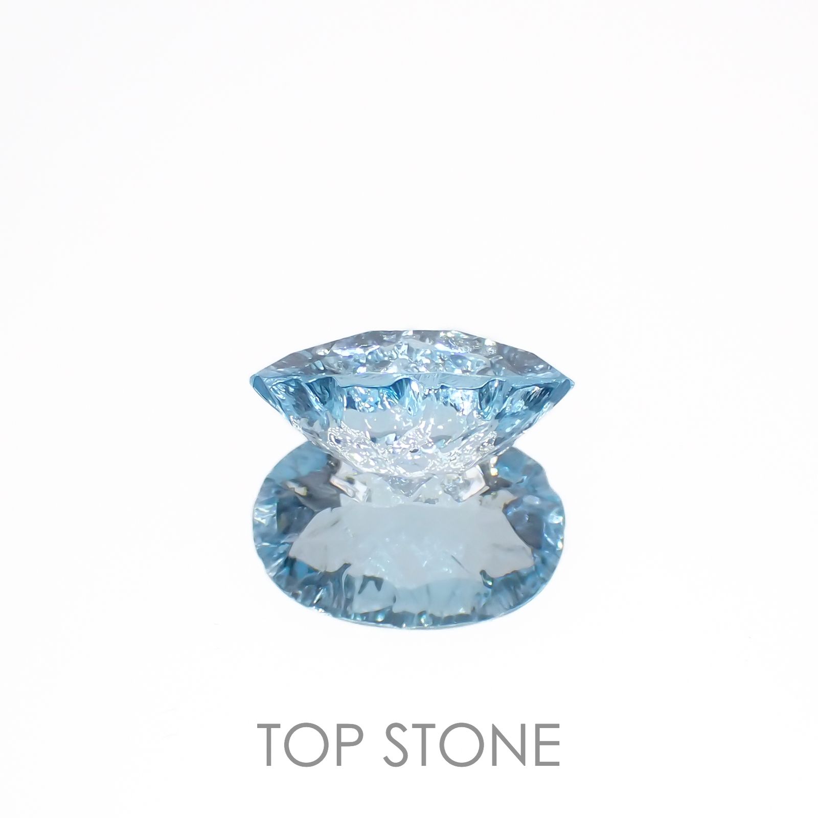 ◇カスタムカット◇ブルートパーズ ブラジル産 3.70ct[221219334]12x8mm前後