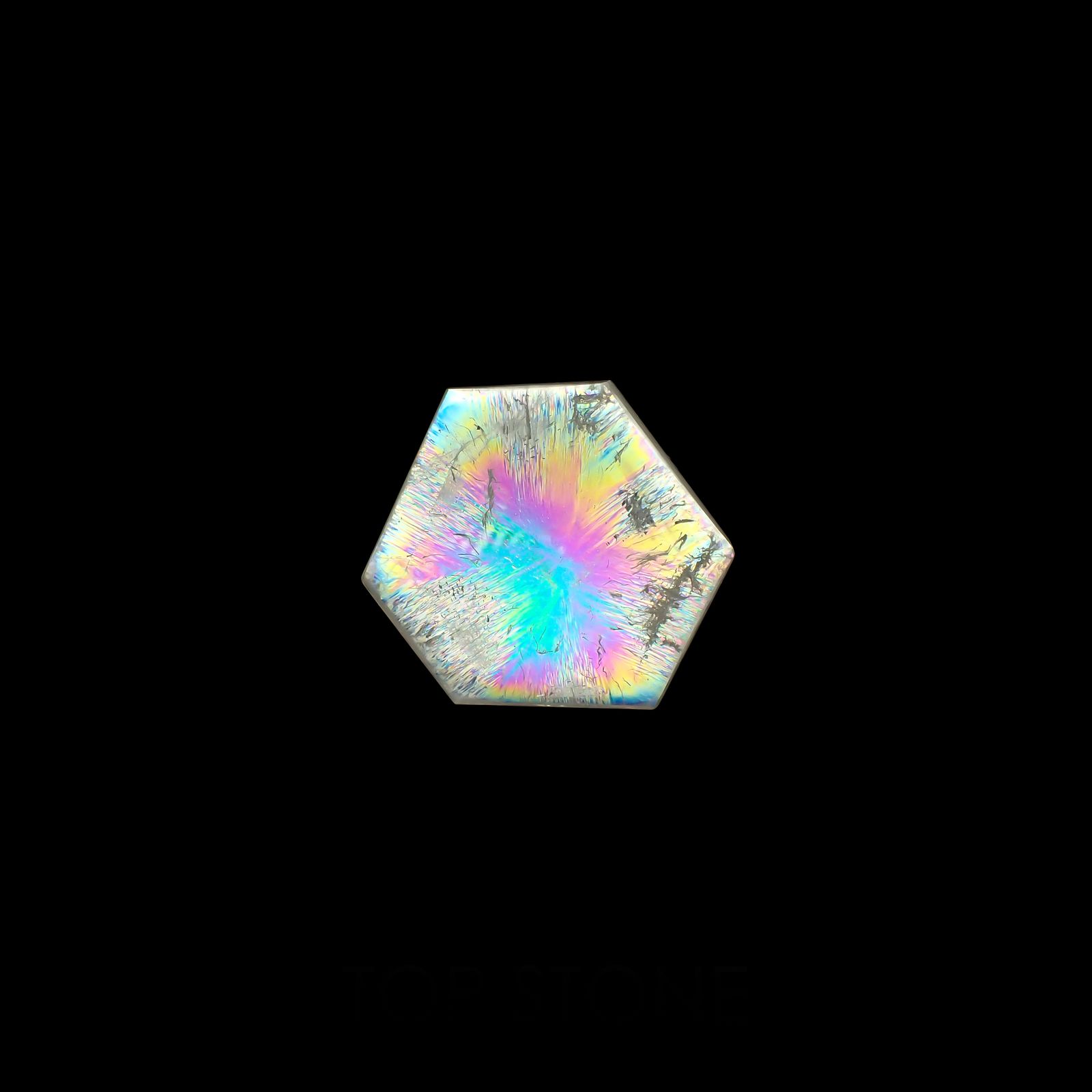 トラピッチェクォーツ 偏光板2枚付き コロンビア・ボヤカ産 22.28ct[230321105]22x21.6mm前後