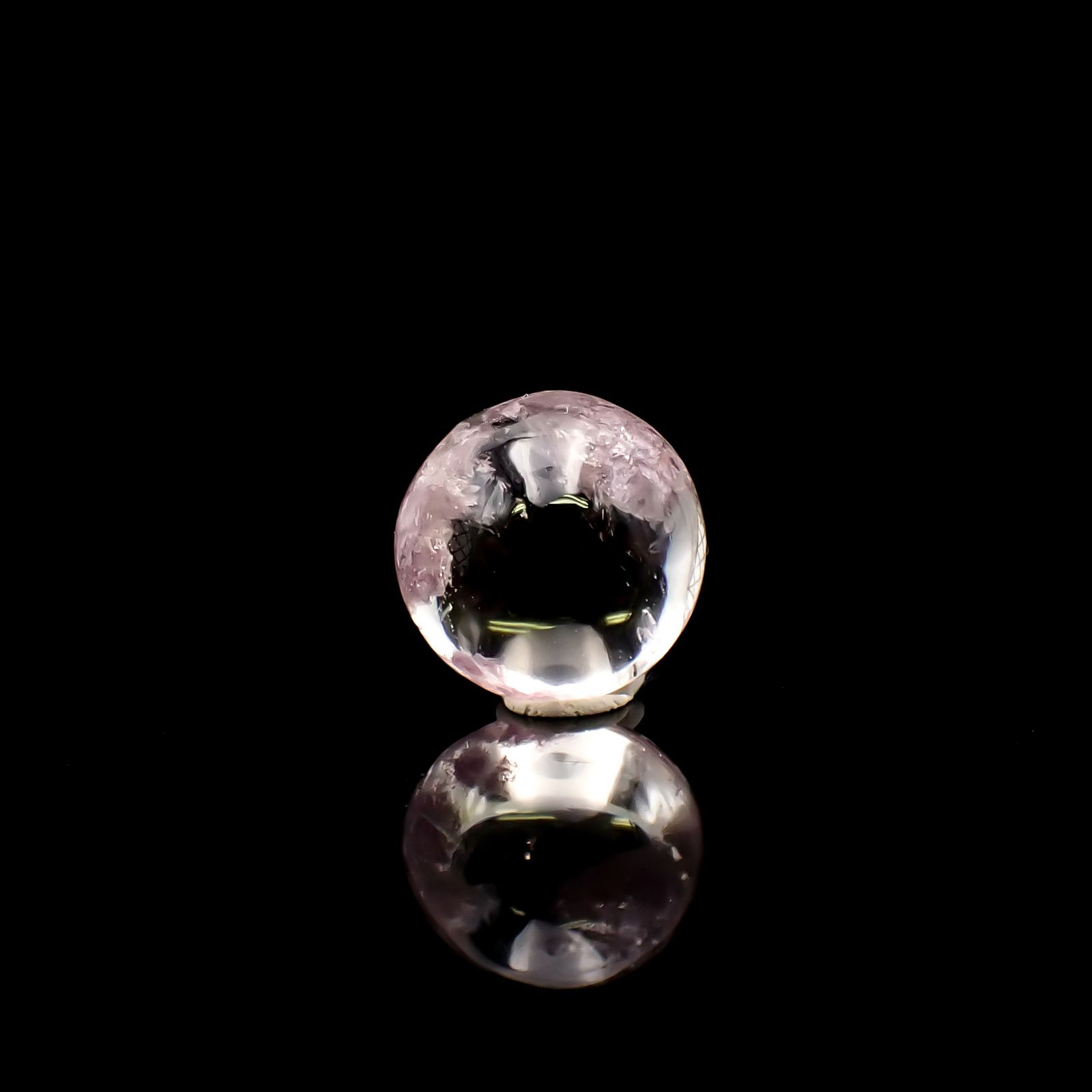 レピドライトインクォーツ ブラジル・ミナスジェライス州産 8.46ct / 12.9x12.8mm前後 [260331884]