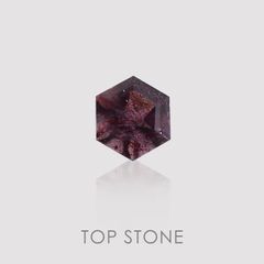 ◇ヘキサゴンカット◇ブラッドショットアイオライトSA インド産 ルース 0.28ct[210210084]4.1×4.1mm前後