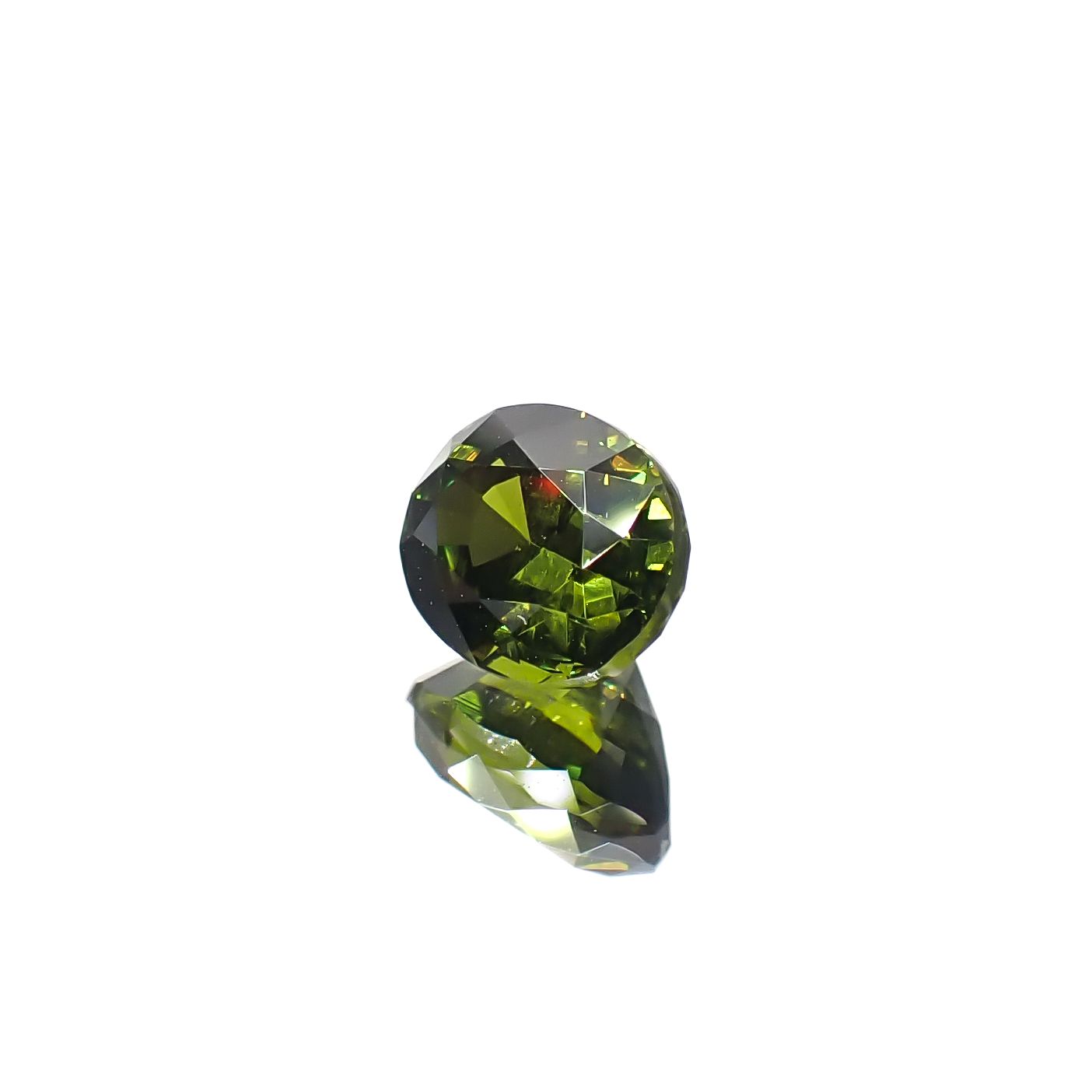 グリーンジルコン スリランカ/カンボジア産 1.56ct[240929085]6.9x5.7mm前後