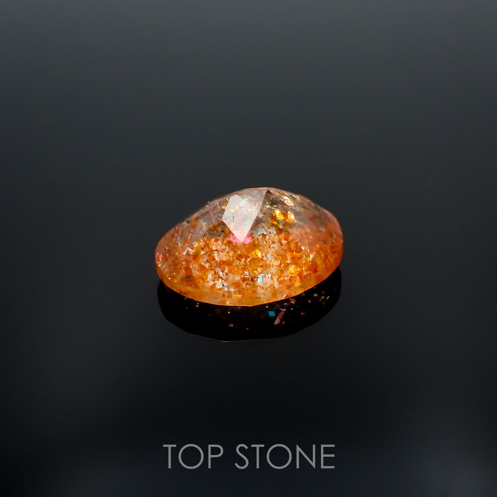 イリュージョンサンストーン インド産 2.15ct[221219256]9.9x8mm前後
