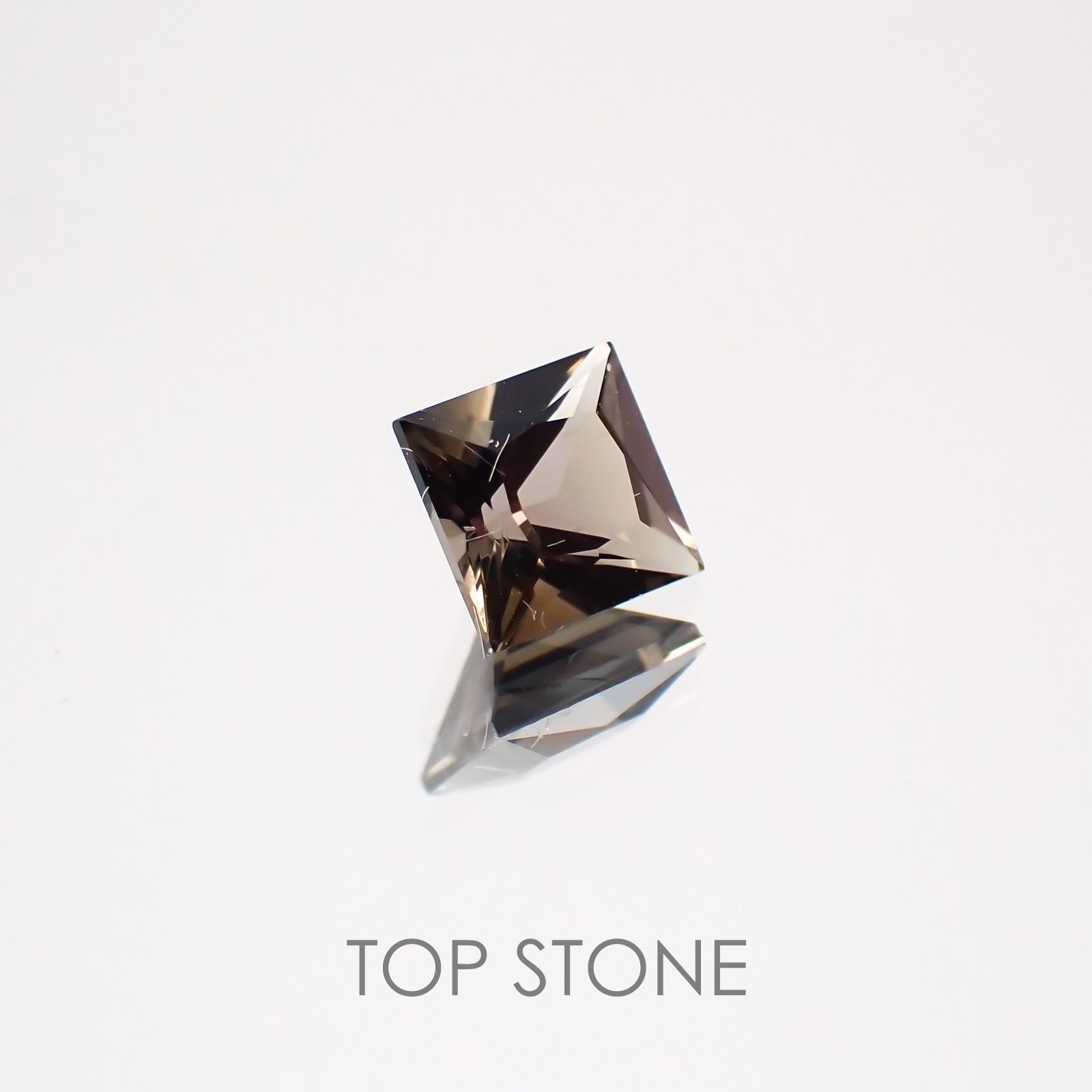 ◇プリンセスカット◇ブラウントルマリン(宝石名トルマリン) ブラジル産 0.39ct 識別済[20128897]4×4mm前後
