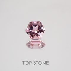 ◇ヘキサゴンカット◇ピンクトルマリンSA(宝石名トルマリン) ブラジル/アフリカ産 0.32ct 識別済[21029155]3.9×3.9mm前後