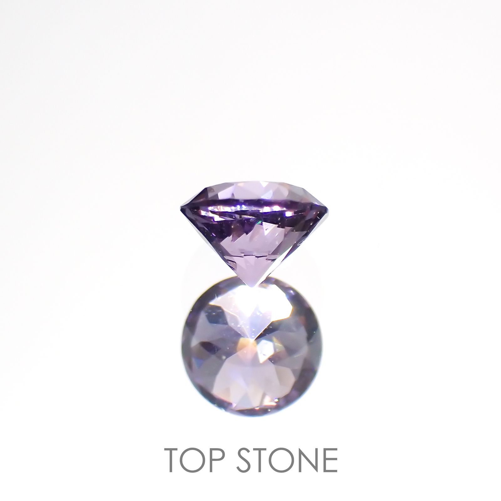 ラベンダーピンクスピネル(宝石名スピネル)ビルマ/マダガスカル産 0.25ct 識別済[220114550]3.7x3.7mm前後