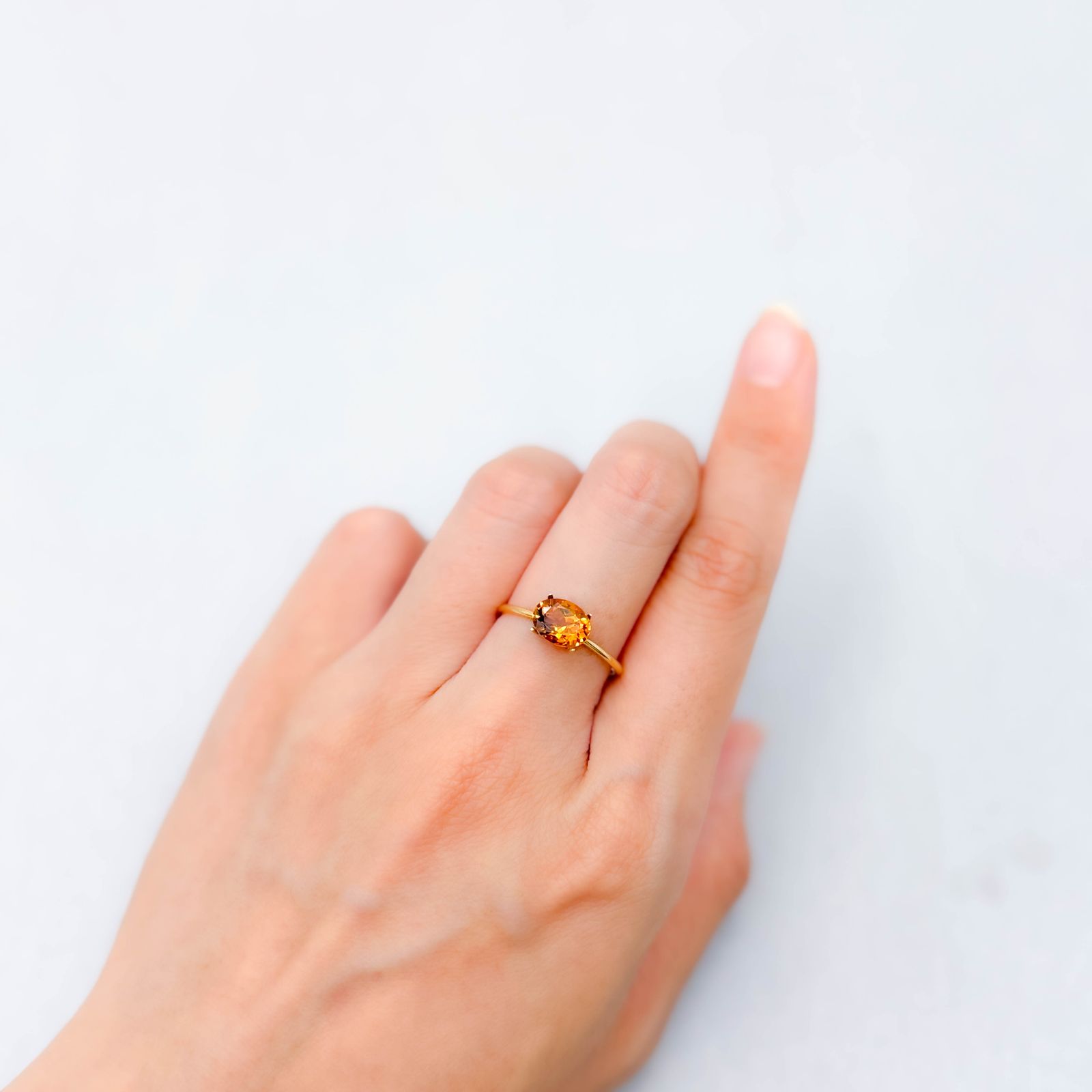 マデイラシトリン ブラジル・ミナスジェライス州産 1.22ct [250630589]8x6.1mm前後