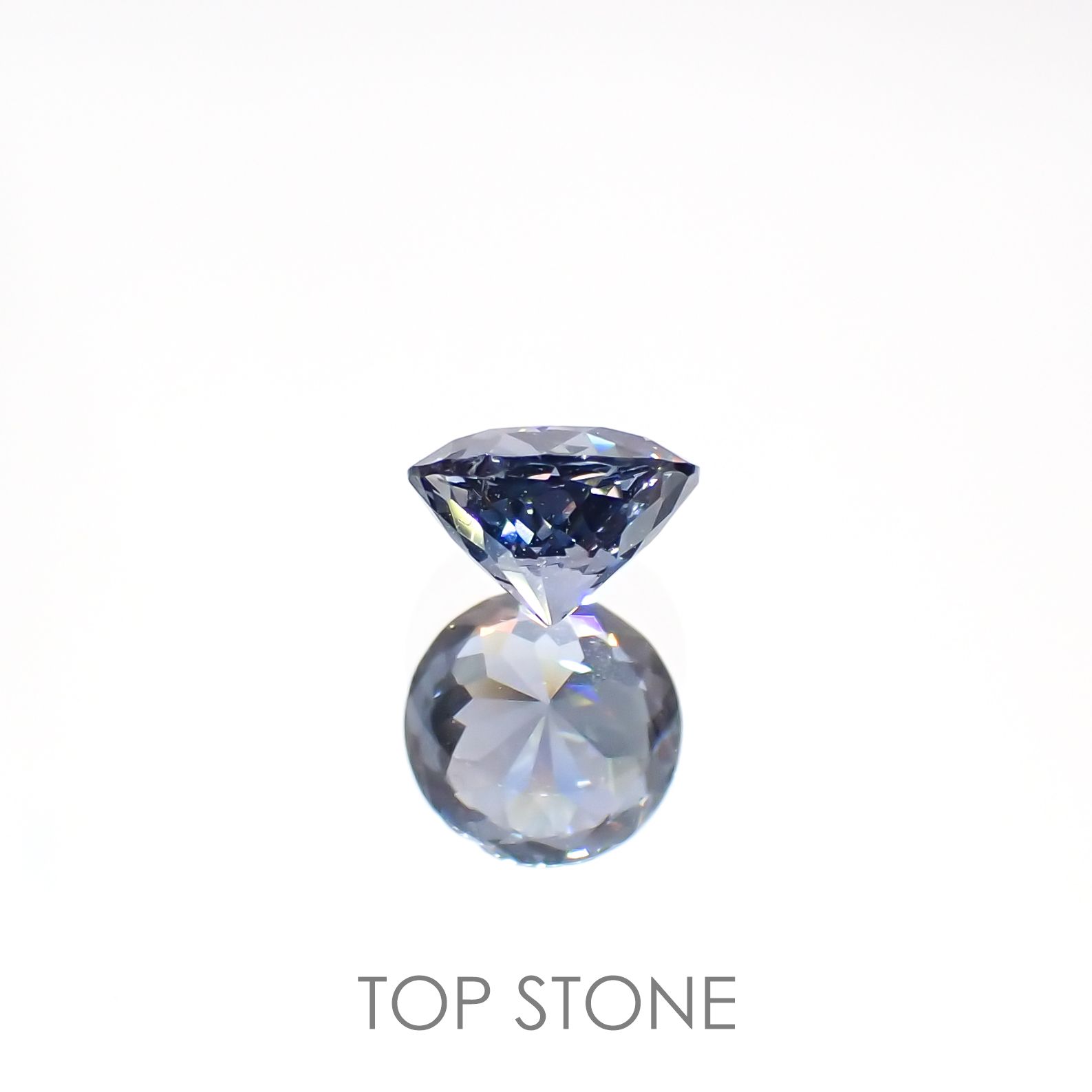 ブルーグレイッシュスピネル(宝石名スピネル)ビルマ/マダガスカル産 0.65ct 識別済[220516052]5.3x5.2mm前後