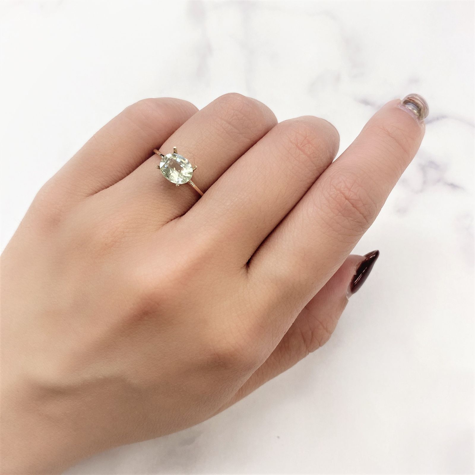 ミントガーネット(宝石名グリーン グロッシュラー・ガーネット)タンザニア・メレラニ鉱山産 1.49ct 識別済[220717129]7.7x6.4mm前後