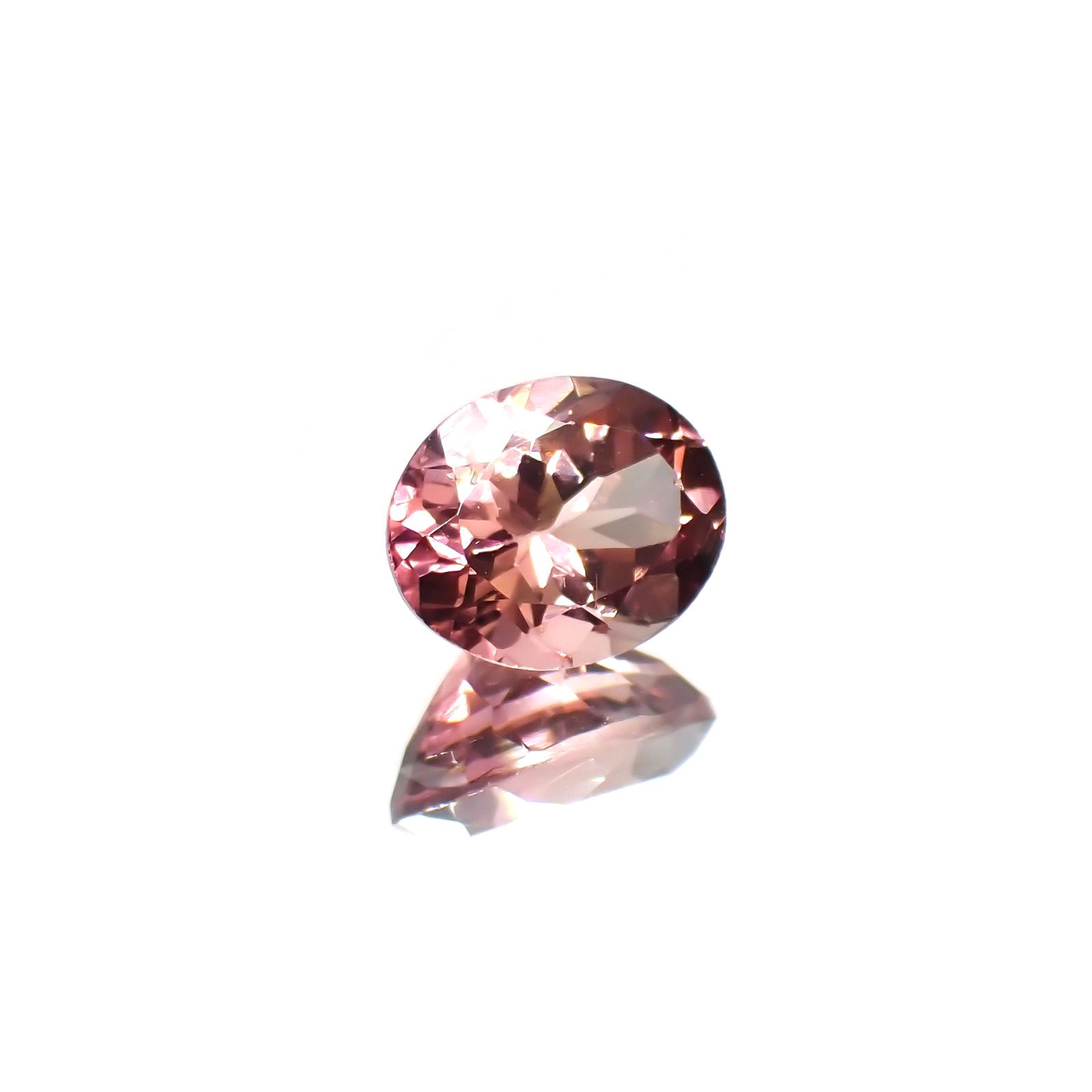 バイカラートルマリン(宝石名トルマリン)コンゴ産 2.12ct 識別済[250114994]9x7.2mm前後