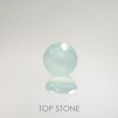 アクアプレーズ(宝石名ブルー グリーン・カルセドニー) 南アフリカ産 1.01ct 識別済[210812350]6.2×6.2mm前後