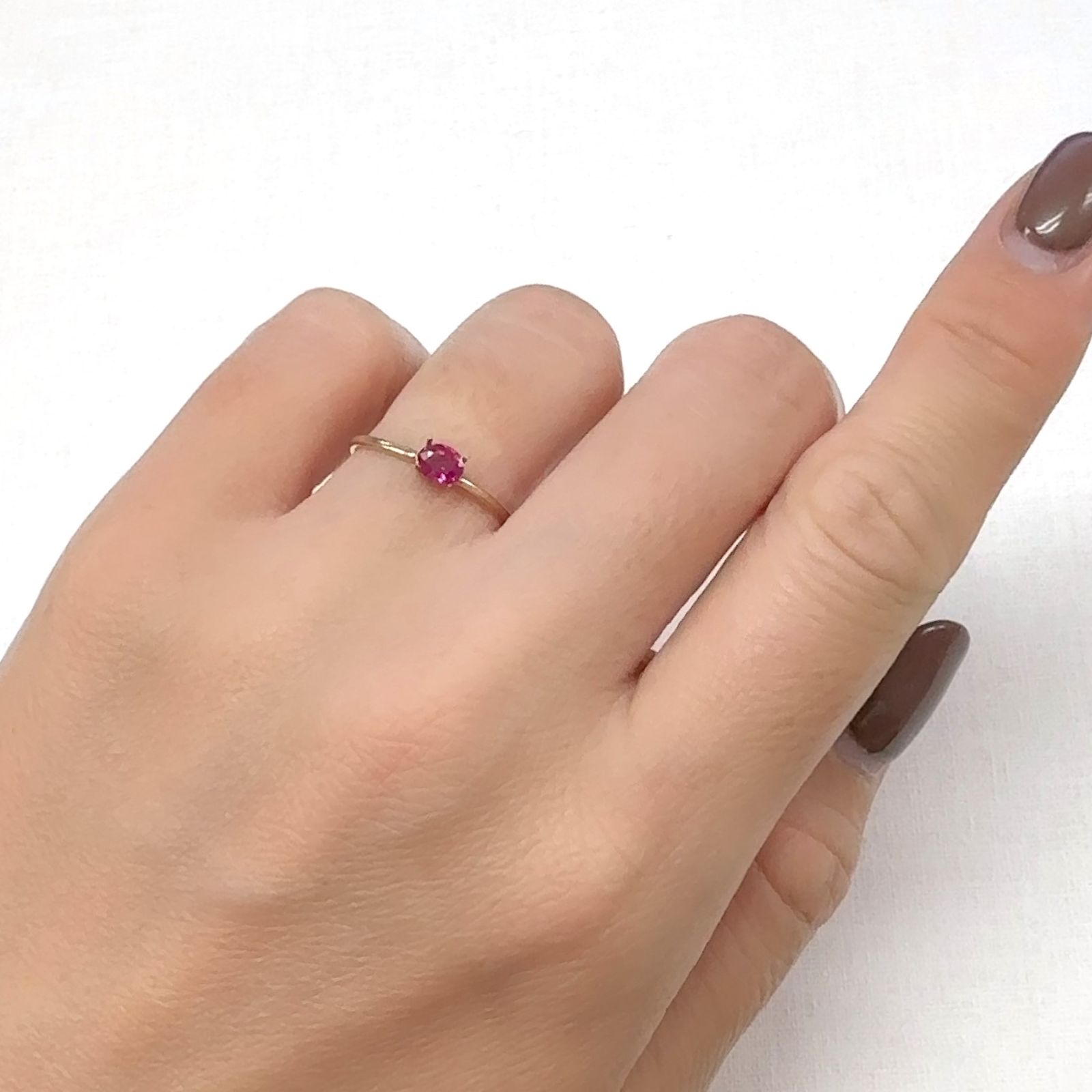 mayu　天然ルビー 天然ルビー0.12ct【ビルマ/モザンビーク】☆ダイヤモンドカット