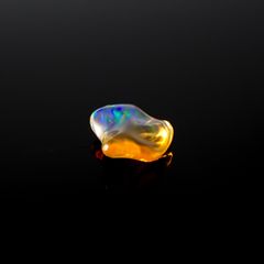ファイヤーオパール 原石 メキシコ産 0.53ct[240125269]6.6x6.1mm前後