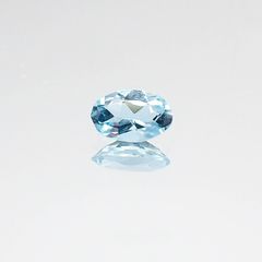 アクアマリン サンタマリアカラー(宝石名アクアマリン)モザンビーク産 0.30ct 識別済[220817252]5.9x3.8mm前後