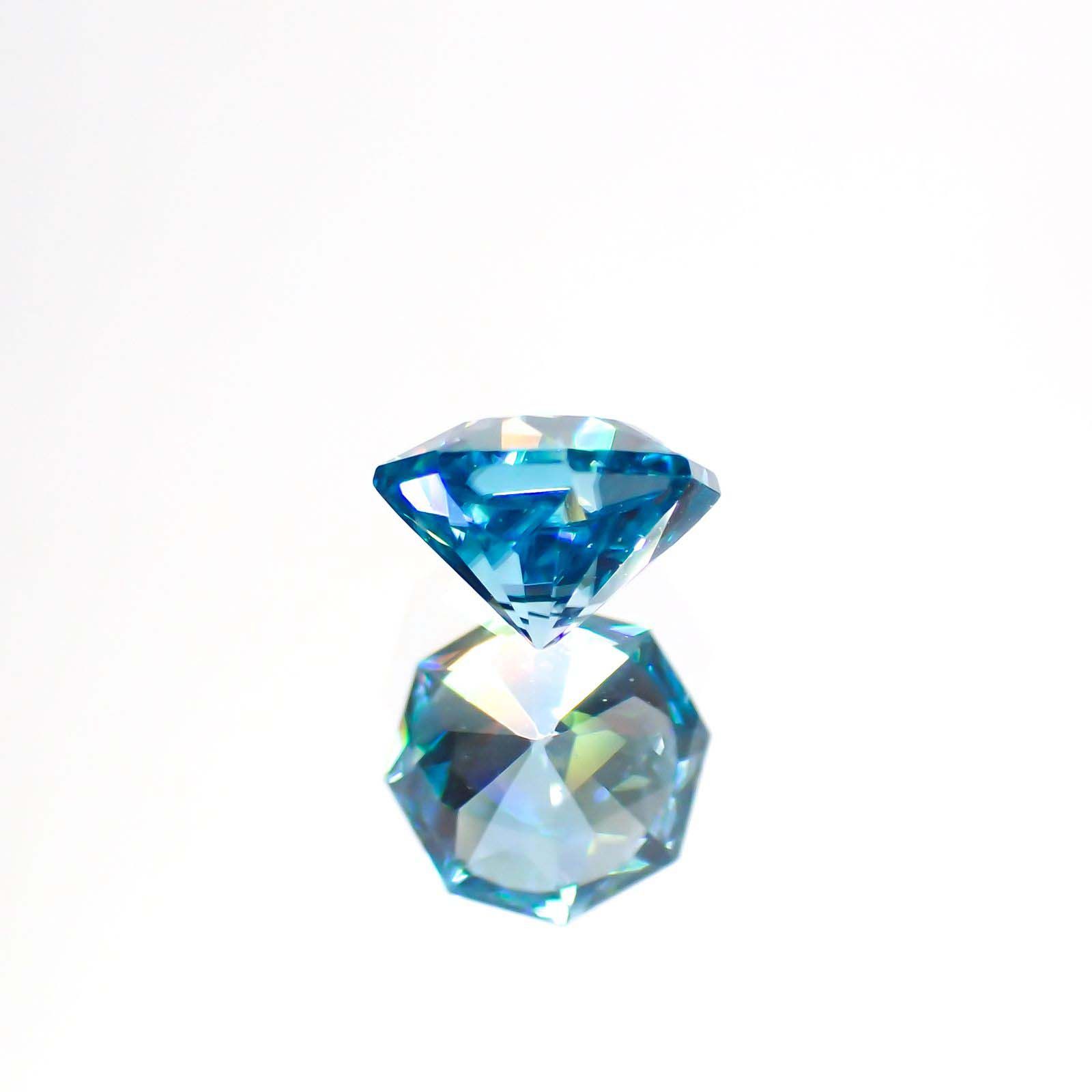 ◇オクタゴンカット◇ブルージルコン(宝石名ジルコン)カンボジア産 0.76ct 識別済[220113997]5x4.9mm前後