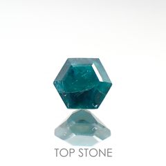 ◇ヘキサゴンカット◇グランディディエライト(宝石名グランディディエライト) マダガスカル産 0.58ct 識別済[210813059]4.9×5mm前後