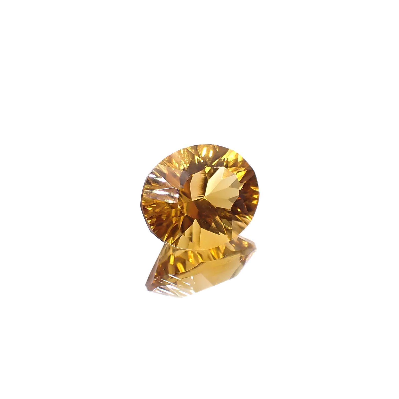 ◇コンケーブカット◇シトリン ブラジル産 2.67ct [241029246]10.2x8.2mm前後