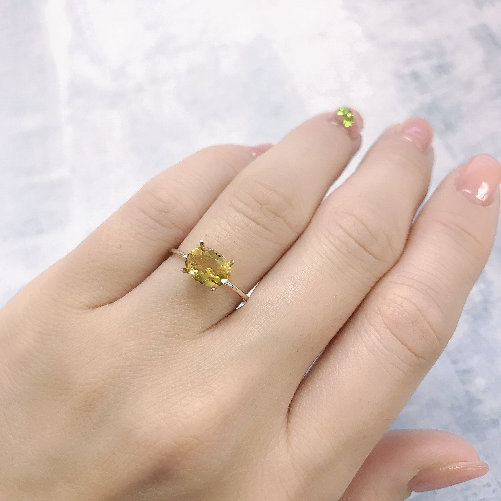 ゴールデンベリル(宝石名ゴールデン・ベリル)ブラジル産 1.17ct 識別済[220115424]8.1x6mm前後