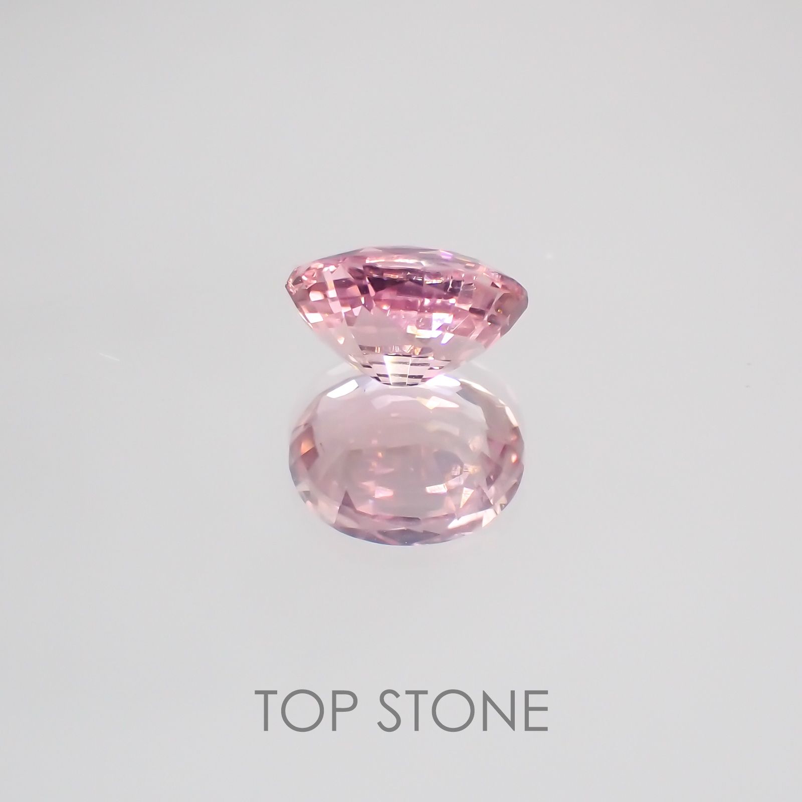 ピンクトルマリン パパラチャカラー(宝石名ピンク・トルマリン) ルワンダ産 1.11ct 識別済[21039969]7.3×5.9mm前後