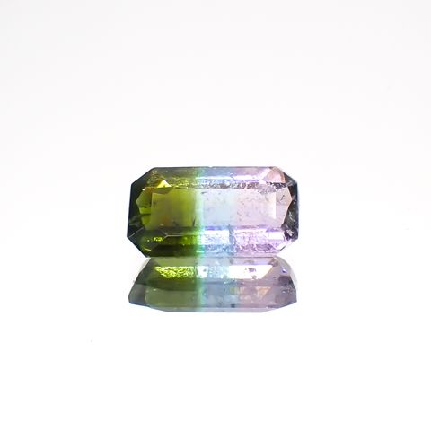 パーティカラーパライバトルマリン 非加熱(宝石名トルマリン/別名パライバ・トルマリン)ブラジル産 0.48ct GIA鑑付[230421904]6.57x3.92mm前後
