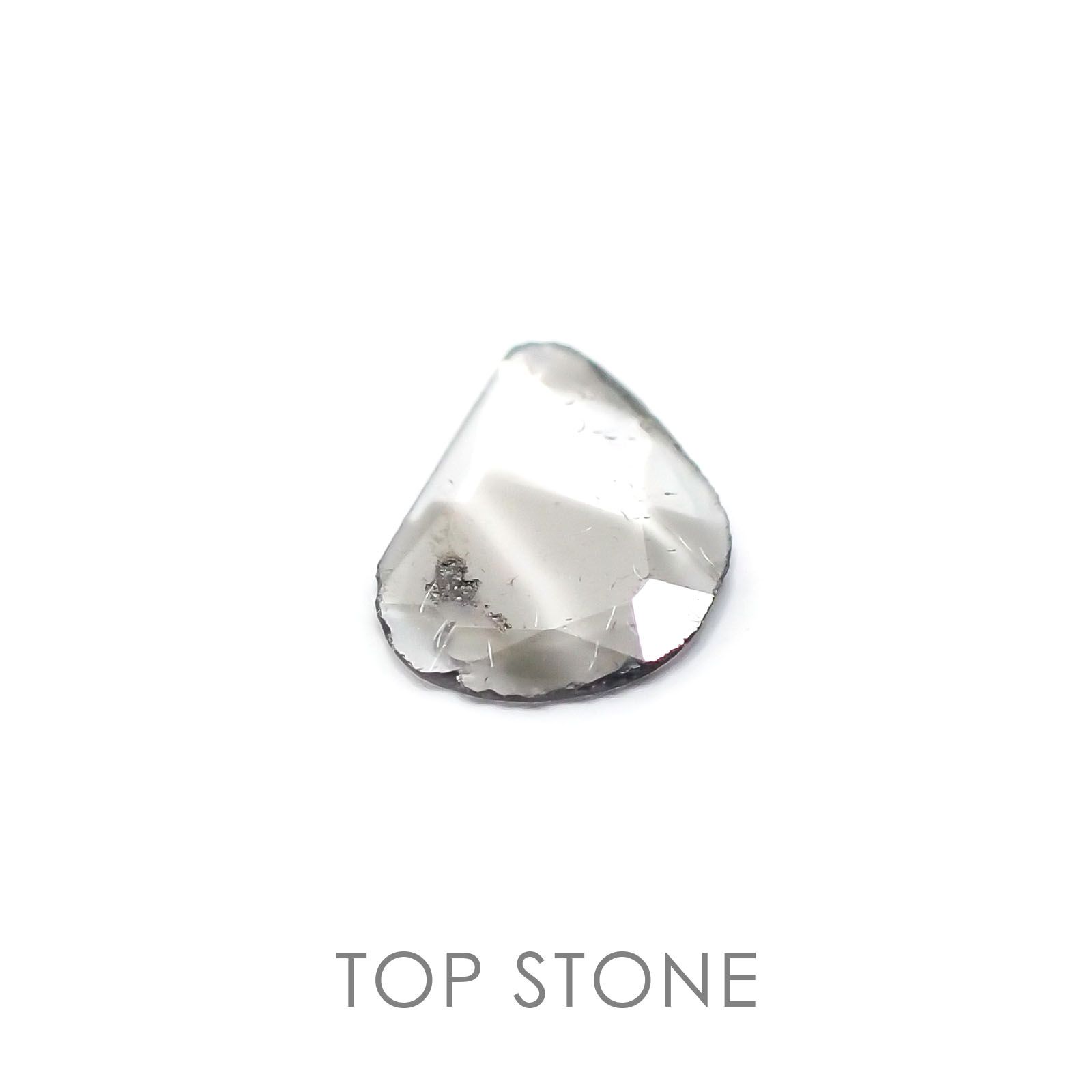 スライスカットダイヤモンド(宝石名ダイアモンド) 南アフリカ産 0.16ct 識別済[20106579]6.3×4.6mm前後