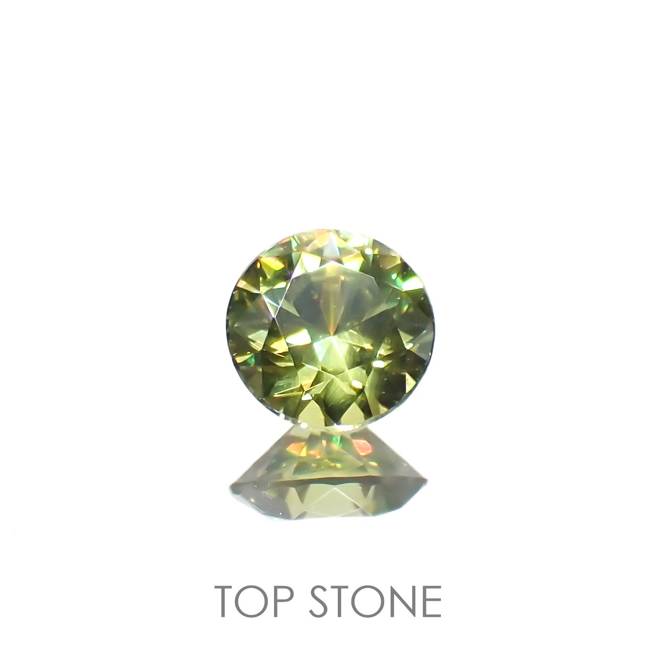 デマントイドガーネット(宝石名デマントイド・ガーネット)ロシア産 0.26ct 識別済[221219465]3.9x3.9mm前後