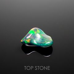 ◇バロック型◇ブラックオパール(宝石名オパール/加熱処理) エチオピア産 0.70ct 識別済[210913255]9×6.5mm前後