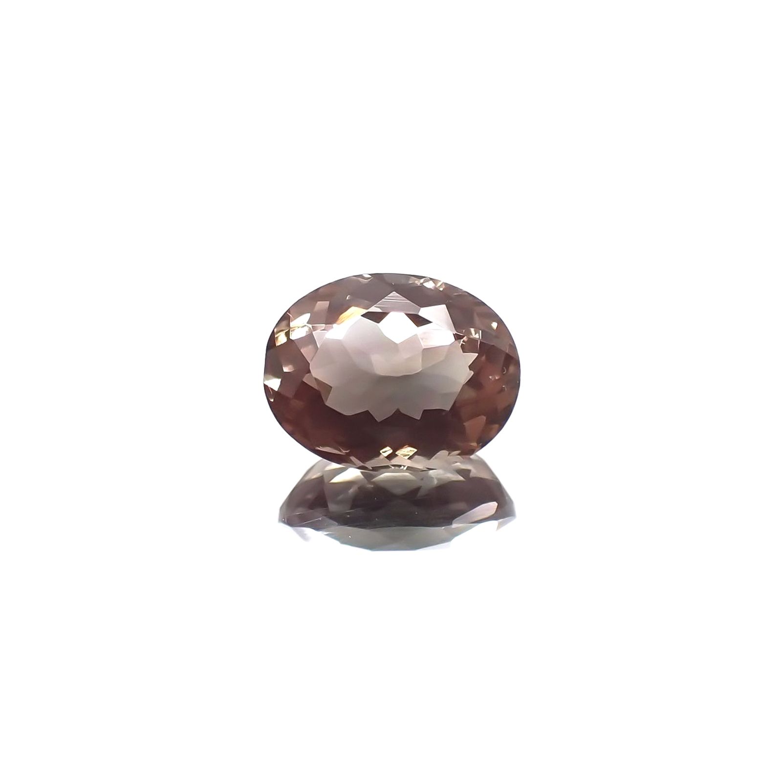 バイカラーオレゴンサンストーン(宝石名バイカラー・ラブラドライト) アメリカ・オレゴン州産 1.179ct ソ付(彩珠)[250711950]7.7×6.1mm前後
