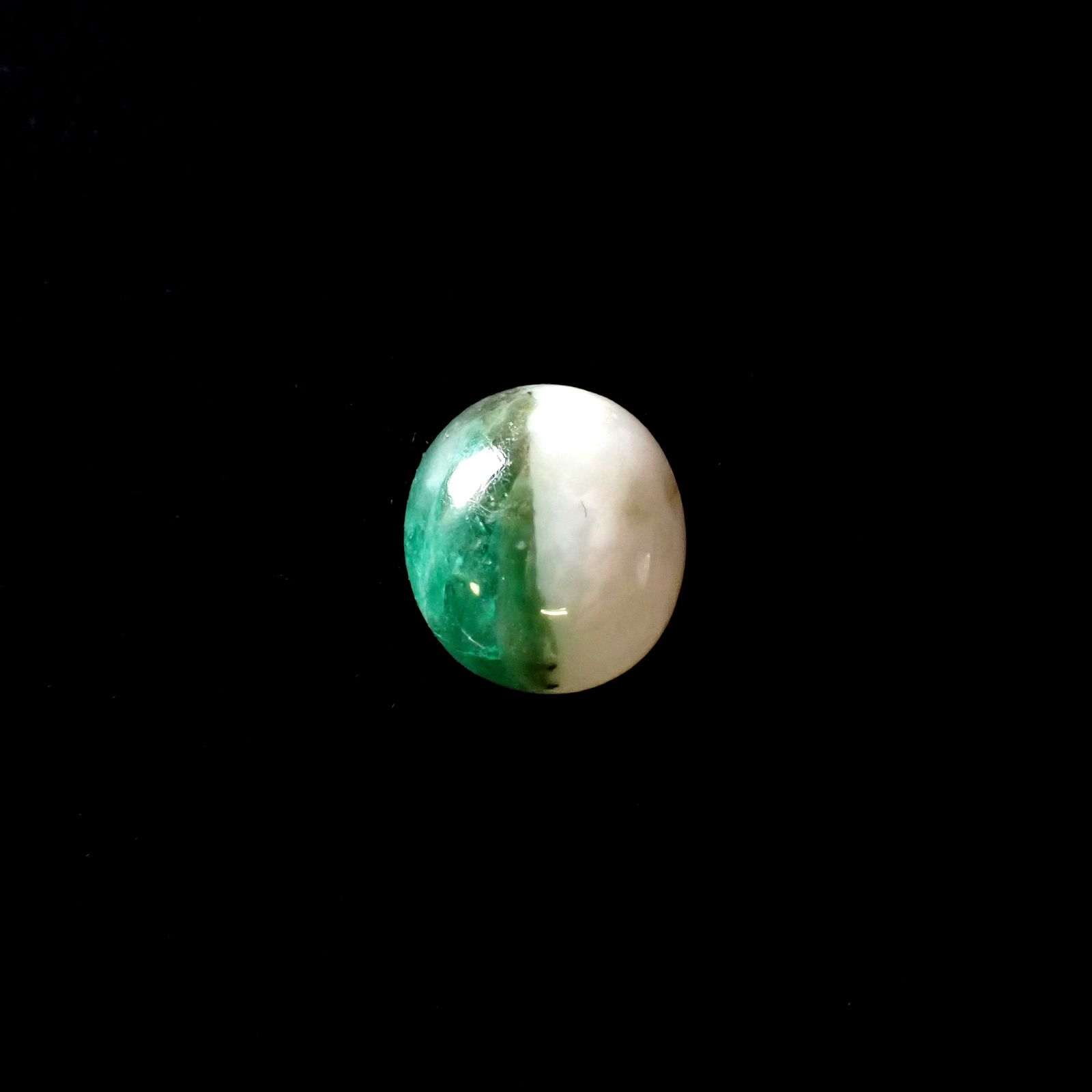 マトリックスエメラルド(エメラルドインクォーツ/フェルドスパー) ブラジル産 5.06ct [250430165]12x10.9mm前後