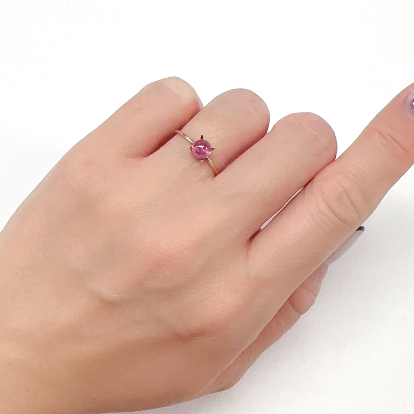ペツォッタイト(ラズベリル)(宝石名ペツォッタイト)マダガスカル産 0.717ct ソ付(彩珠)[240226150]5.1x5.1mm前後