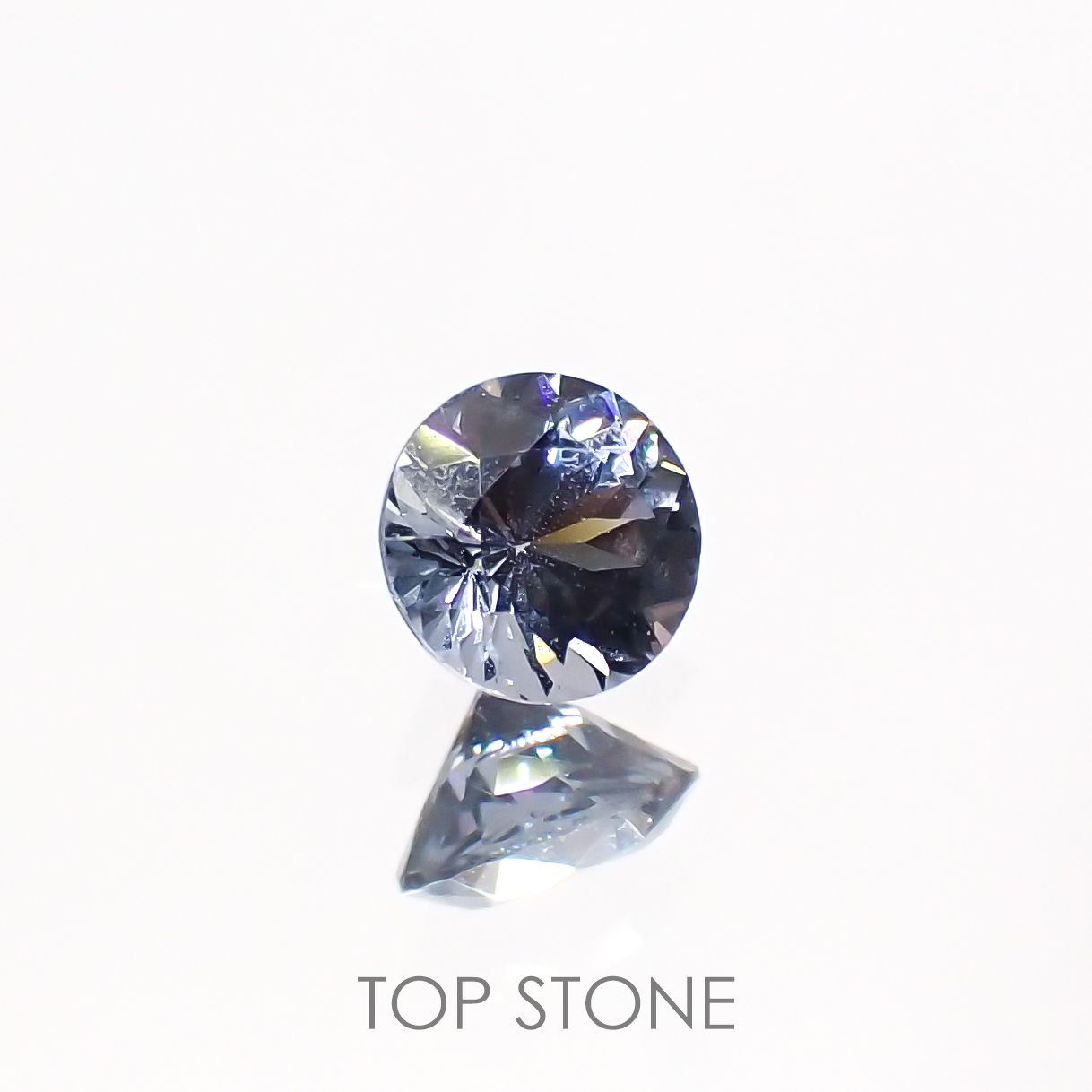 グレイッシュブルースピネル ビルマ産 ルース 0.31ct[210913139]4×4mm前後