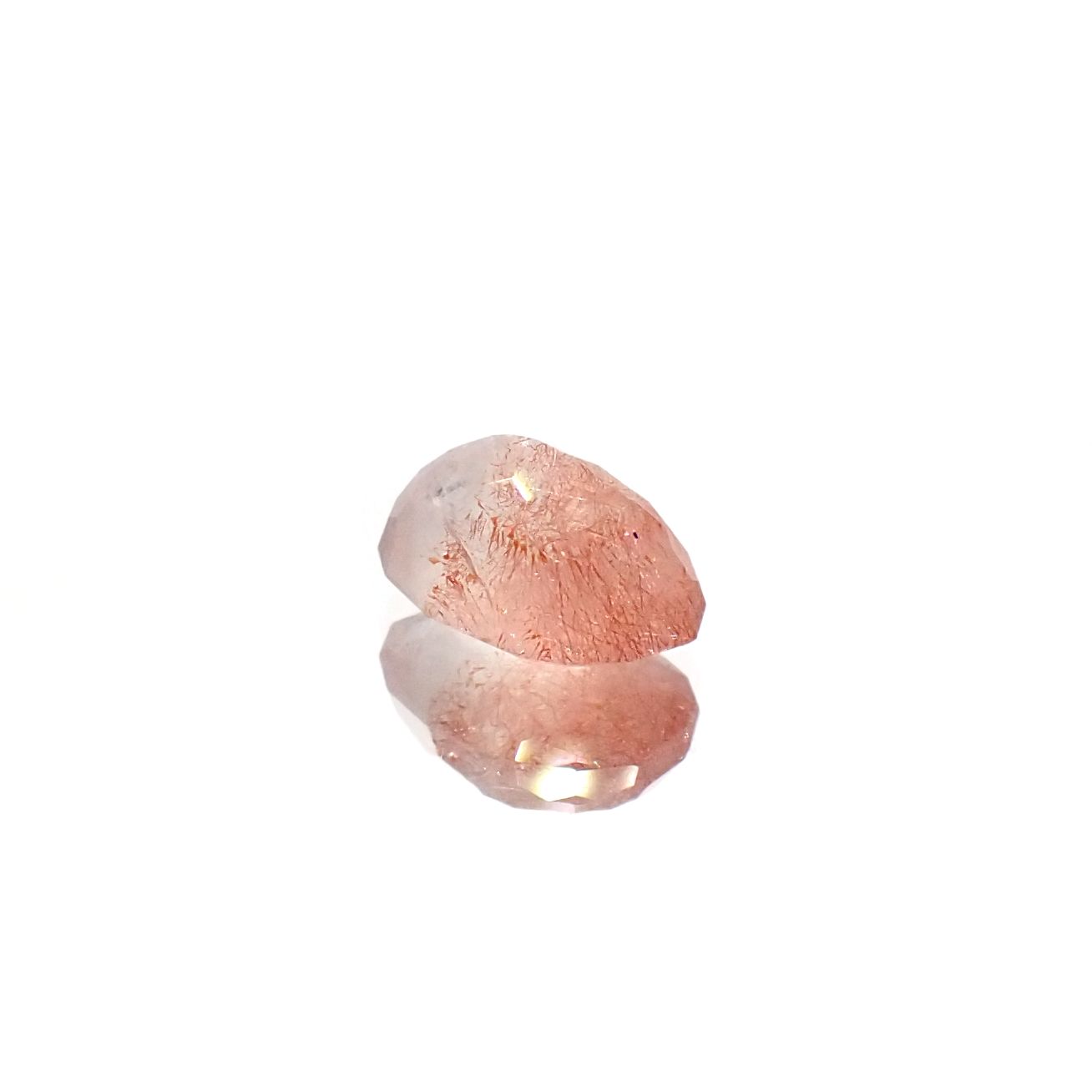 ◇カスタムカット◇ストロベリークォーツ カザフスタン産 1.67ct[240125495]9.3x6.2mm前後