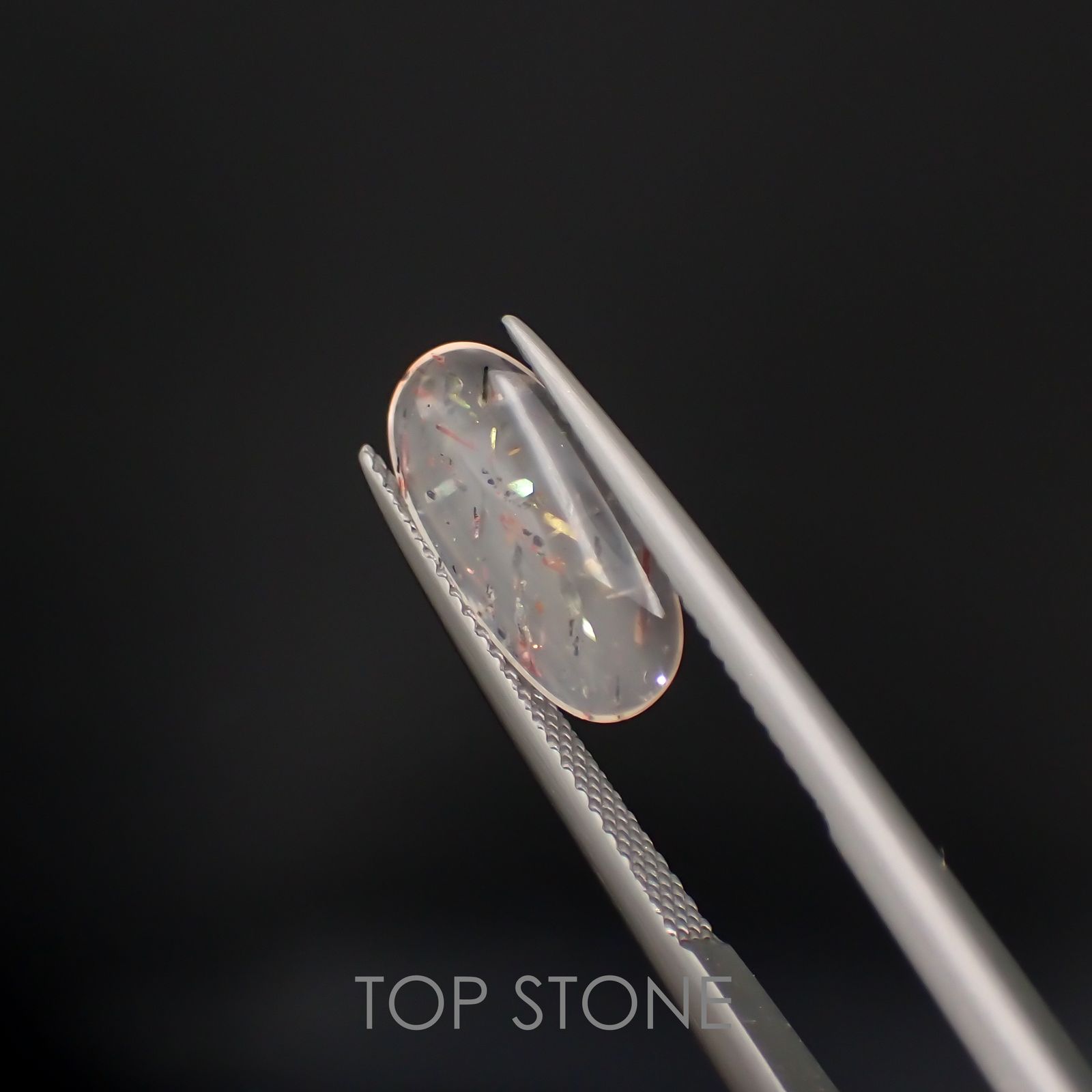 レインボーラティスサンストーン オーストラリア産 1.67ct[230220757]14.9x7mm前後