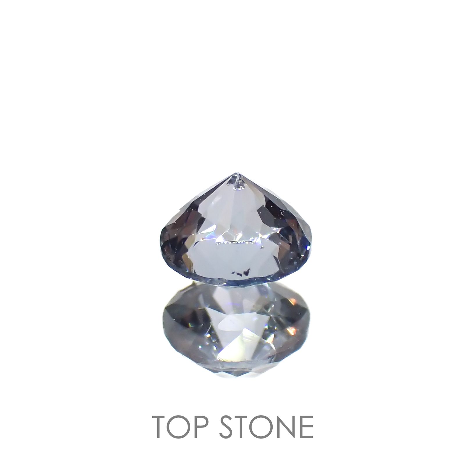 グレイッシュブルースピネル(宝石名スピネル)ビルマ/マダガスカル産 0.35ct 識別済[221219499]4.1x4.1mm前後