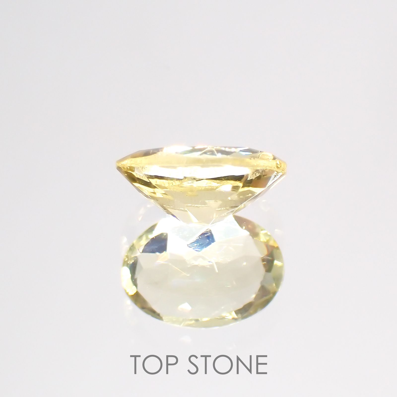 レモンイエローアパタイト(宝石名アパタイト) メキシコ産 0.74ct 識別済[211013233]7×5mm前後