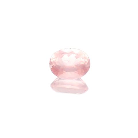 ディープローズクォーツ(宝石名ローズ・クォーツ)モザンビーク産 1.64ct 識別済[230622418]8.6x6.7mm前後