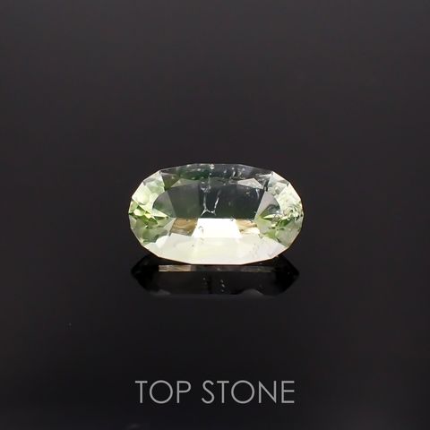 ハイアライトオパール(宝石名イエローグリーン コモン・オパール/別名ハイアライト)メキシコ産 1.218ct ソ付(彩珠)[230119874]9.9x5.7mm前後