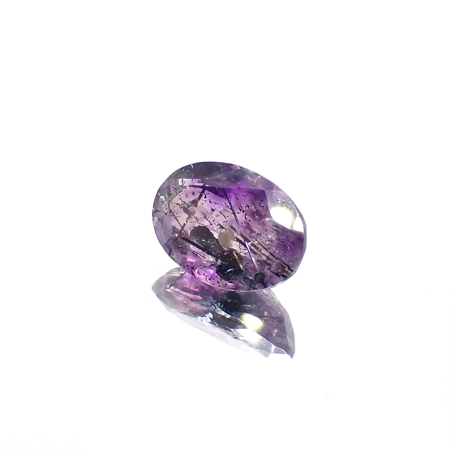 アメジストエレスチャル ナイジェリア産 4.86ct[230622438]13.5x9.6mm前後