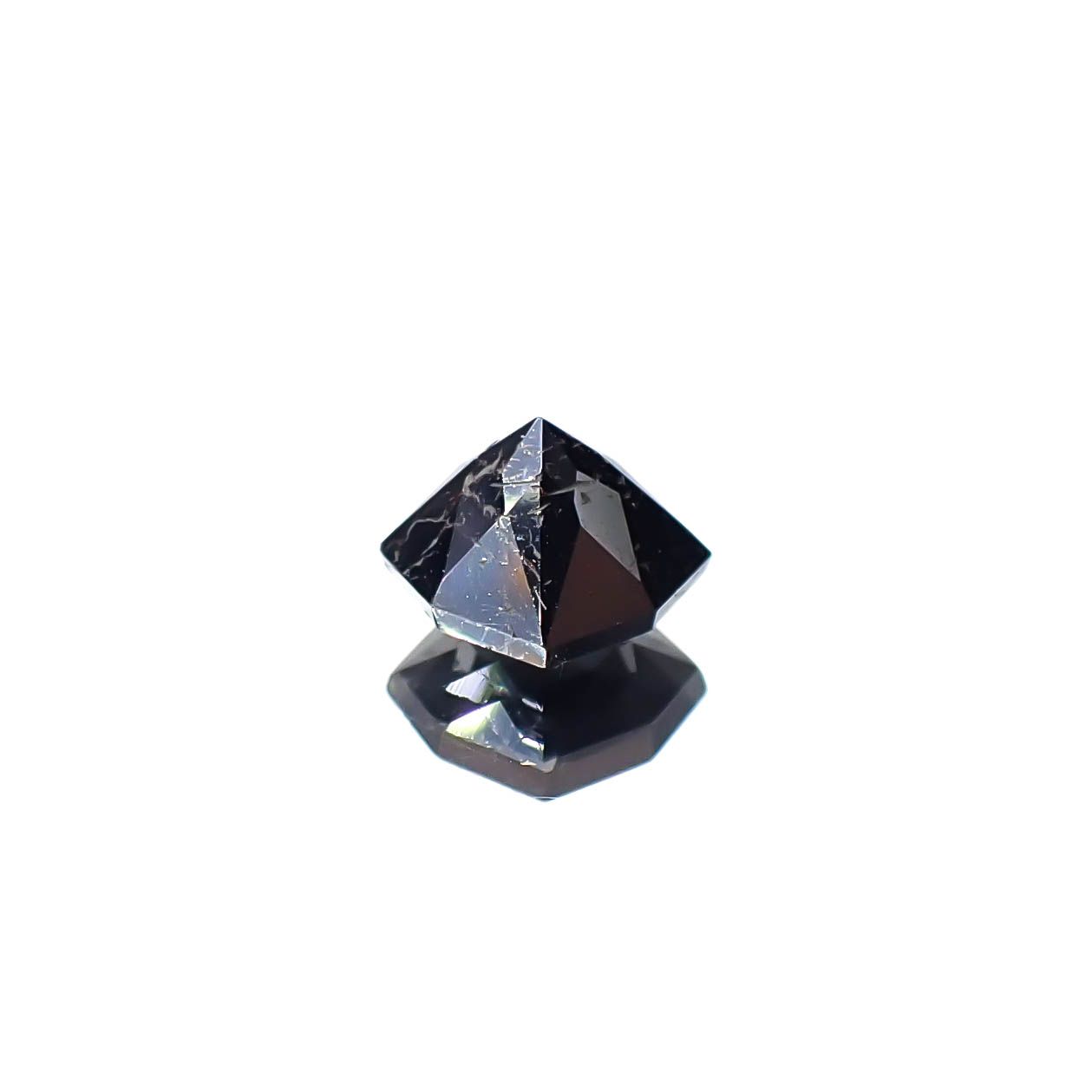 ◇カスタムカット◇ルチル単結晶 ブラジル産 1.43ct / 6.2x6.1mm前後 [251031274]