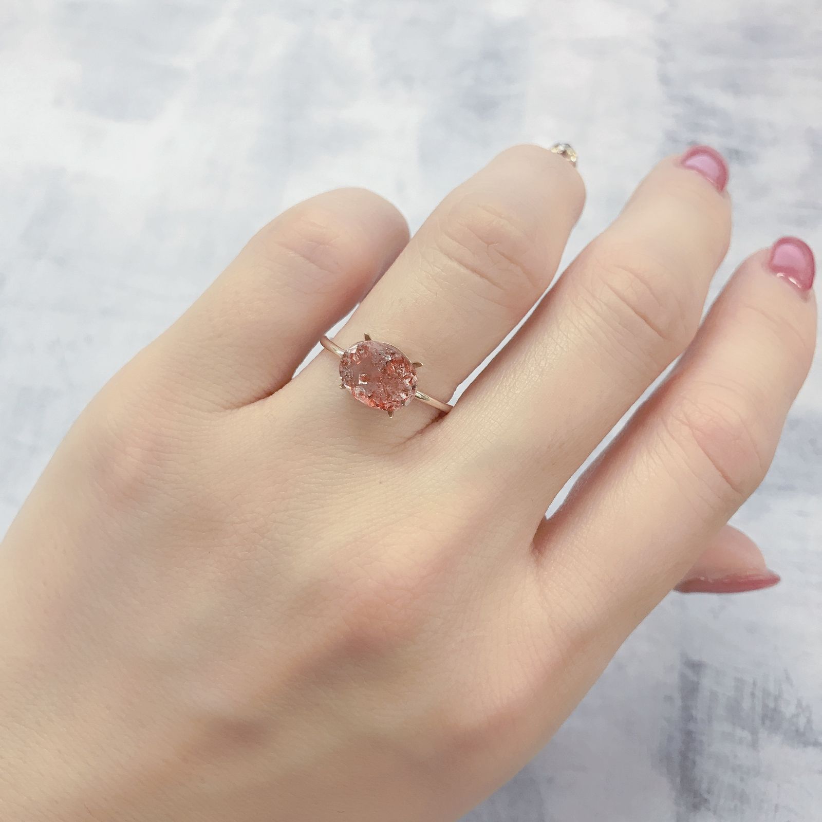 ファイヤークォーツ ナイジェリア産 1.76ct[220114752]9.4x7.3mm前後